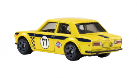 Тематическая Машинка Hot Wheels '71 Datsun 510 Rally Champs 1:64 JKX64 Yellow - Retromagaz, image 2