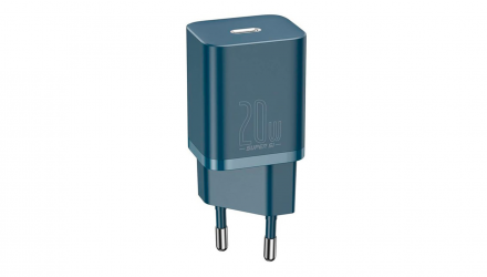 Зарядное Устройство Baseus Super Si Quick Charger 20W EU Type-C Blue - Retromagaz, image 1