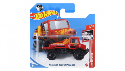 Машинка Базовая Hot Wheels 75 Mercedes-Benz Unimog 1300 Rescue GTB08 Red Новый - Retromagaz, image 1