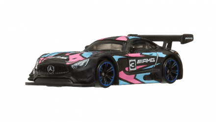 Тематична Машинка Hot Wheels '16 Mercedes-AMG GT3 Neon Speeders 1:64 HLH72/HRW79 Black - Retromagaz, image 1