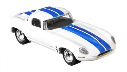 Машинка Premium Hot Wheels Jaguar Lightweight E-Type British Horsepower 1:64 GRJ60 White - Retromagaz, image 4