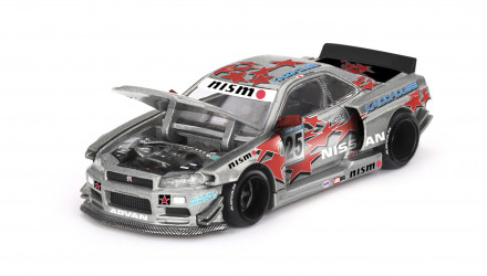 Машинка Premium Kaido House x MiNI GT Nissan Skyline GT-R (R34) Kaido Star Racing V1 1:64 KHMG197 Silver - Retromagaz, image 4
