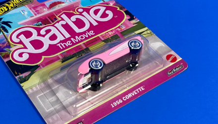 Машинка Premium Hot Wheels 1956 Corvette Barbie The Movie Pop Culture 1:64 JBL79 Pink - Retromagaz, image 4