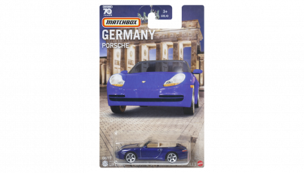 Тематическая Машинка Matchbox Porsche 911 Carrera Cabriolet Germany 1:64 GWL49/HPC63 Blue - Retromagaz, image 1