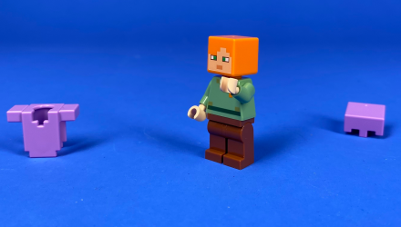 Фигурка Lego Minecraft Alex Medium Lavender Helmet And Armor Games min055 Б/У - Retromagaz, image 3