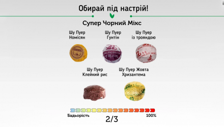 Чай у Міні-Точах Пуер New Tea 15 Порцій Чорний Мікс - Retromagaz, image 3