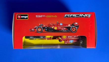Машинка Bburago Ferrari SF-24 #55 Carlos Sainz Model Kit 1:24 18-26859 Red - Retromagaz, image 3