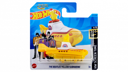 Машинка Базовая Hot Wheels The Beatles Yellow Submarine Screen Time 1:64 HKH12 Yellow - Retromagaz, image 1