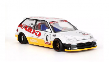 Машинка Premium Kaido House x MiNI GT Honda Civic (EF) Kanjo V1 1:64 KHMG139 White - Retromagaz, image 2