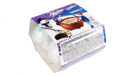 Шоколад Молочный Milka Snow Balls с Кусочками Печенья Oreo 112g - Retromagaz, image 2