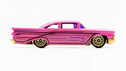 Машинка Базовая Hot Wheels '59 Chevy Impala Chevy Bel Air 1:64 HCV08 Pink - Retromagaz, image 4