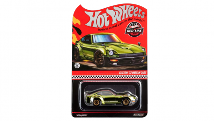 Машинка Premium Hot Wheels Nissan Custom '72 Datsun 240Z Red Line Club RLC 1:64 JCP26 Green - Retromagaz, image 1