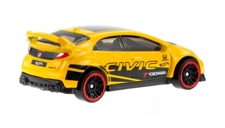 Тематична Машинка Hot Wheels '16 Honda Civic Type R Honda 1:64 HDH18 Yellow - Retromagaz, image 3