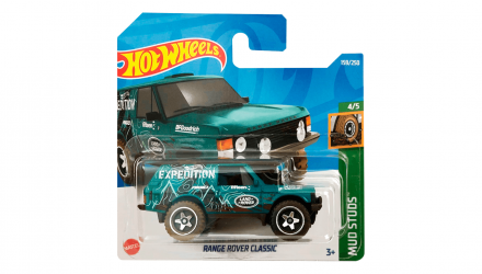 Машинка Базовая Hot Wheels Range Rover Classic Mud Studs 1:64 HCT76 Turquoise - Retromagaz, image 1