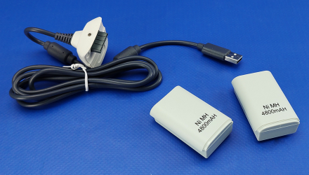 Аккумулятор Проводной RMC Xbox 360 Battery Pack And Chargeable Cable White Новый - Retromagaz, image 1