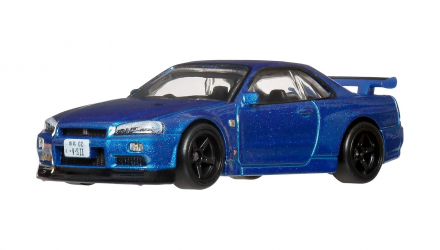 Машинка Premium Hot Wheels Nissan Nissan Skyline GT-R V·Spec II (BNR34) Car Culture 1:64 JBK92 Blue - Retromagaz, image 1