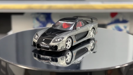Машинка Premium Tarmac Works Mazda RX-7 VeilSide Fortune7 GLOBAL64 1:64 T64G-075-GY Grey - Retromagaz, image 1