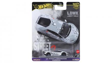 Машинка Premium Hot Wheels LB-WORKS Lamborghini Huracán Slide Street 1:64 HKC84 Grey - Retromagaz, image 6