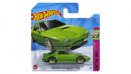 Машинка Базовая Hot Wheels '89 Mazda Savanna RX-7 FC3S The `80S 1:64 HKG81 Green - Retromagaz, image 1