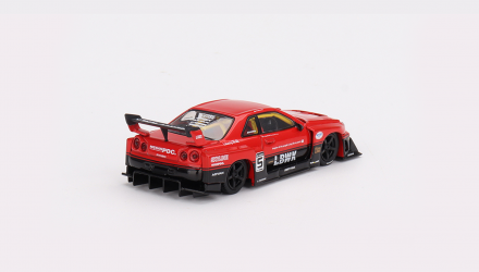 Машинка Premium MINI GT Skyline LB-ER34 Super Silhouette 1:64 MGT00843-CH Red - Retromagaz, image 2