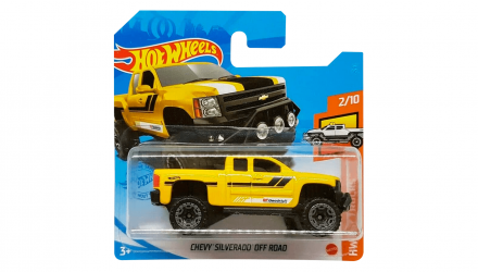 Машинка Базовая Hot Wheels Chevy Silverado Off Road Hot Trucks 1:64 GTC06 Yellow - Retromagaz, image 1