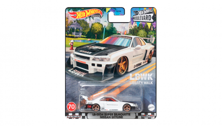 Машинка Premium Hot Wheels LB-ER34 Super Silhouette Nissan Skyline Boulevard 1:64 HKF21 White - Retromagaz, image 1