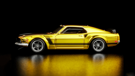 Машинка Premium Hot Wheels '70 Ford Mustang Boss 302 Red Line Club RLC 1:64 HWF17 Yellow - Retromagaz, image 3