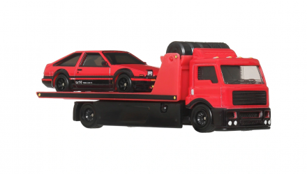 Машинка Premium 2шт Hot Wheels Toyota AE86 Sprinter Trueno та Fleet Street Team Transport 1:64 JBM40 Red - Retromagaz, image 1