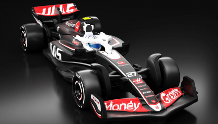 Машинка Premium Hot Wheels MoneyGram Haas F1 Team - VF-24 (#27) Formula One 1:64 JBM22 Black - Retromagaz, image 1