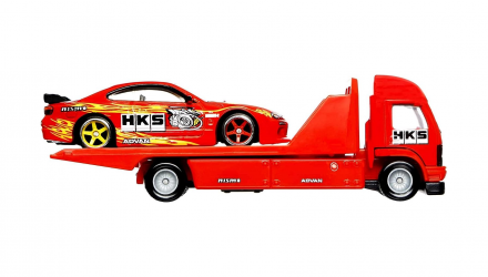 Машинка Premium Hot Wheels 2шт Nissan Silvia (S15) и Транспортер Aero Lift Team Transport 1:64 FLF56/HCR35 Red - Retromagaz, image 4