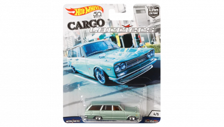 Машинка Premium Hot Wheels Nissan C210 Skyline Wagon Cargo Carriers 1:64 FLC10 Green - Retromagaz, image 1