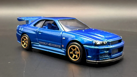 Машинка Базова Hot Wheels Skyline GT-R (BNR34) Nissan 1:64 JJK34 Blue - Retromagaz, image 1