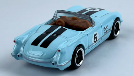 Тематична Машинка Hot Wheels 1955 Corvette Vintage Racing Club 1:64 HRT81/HRV01 Blue - Retromagaz, image 3