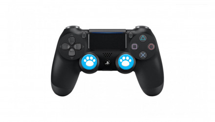 Накладки на Стики 2шт RMC Cat Paw PlayStation 5 4 3 2 1 Xbox Series One 360 Switch 2 White Blue - Retromagaz, image 2