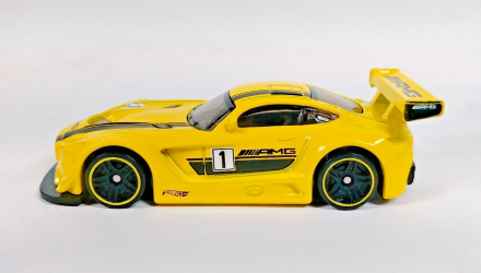 Машинка Базовая Hot Wheels '16 Mercedes-AMG GT3 Race Day 1:64 FYD19 Yellow - Retromagaz, image 4