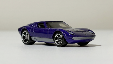 Машинка Базова Hot Wheels `71 Lamborghini Miura SV HW Euro 1:64 JJK54 Purple - Retromagaz, image 4