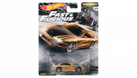 Машинка Premium Hot Wheels Nissan 240SX (S14) Fast & Furious 1:64 GJR64 Gold - Retromagaz, image 1