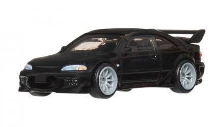 Машинка Premium Hot Wheels 1993 Honda Civic Coupe EX EJ1 Fast & Furious 1:64 JBL90 Black - Retromagaz, image 1