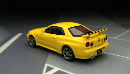 Машинка Premium MINI GT Skyline GT-R (R34) V-Spec 1:64 MGT00762 Yellow - Retromagaz, image 4