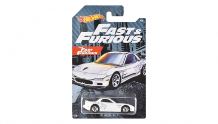 Тематическая Машинка Hot Wheels '95 Mazda RX-7 Fast & Furious 1:64 FYY54 White - Retromagaz, image 1