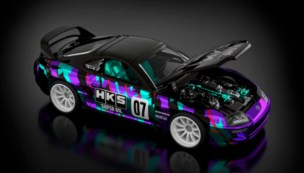 Машинка Premium Hot Wheels 1997 Toyota Supra HKS Red Line Club RLC 1:64 JCP18 Black - Retromagaz, image 6