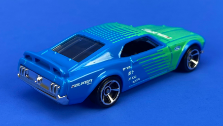 Машинка Базова Hot Wheels '69 Ford Mustang Boss 302 Falken Then and Now 1:64 HKJ48 Blue - Retromagaz, image 3