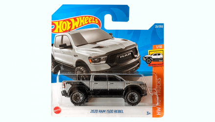 Машинка Базова Hot Wheels 2020 RAM 1500 Rebel Hot Trucks 1:64 HCV97 Silver - Retromagaz, image 1