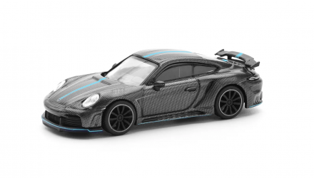 Машинка Premium POP Race Porsche 992 STINGER GTR CARBON EDITION BLUE LINE 1:64 PR640254 Grey - Retromagaz, image 1