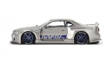 Машинка Premium Kaido House x MiNI GT Nissan Skyline GT-R (R34) Kaido Works V1 1:64 KHMG143 Grey - Retromagaz, image 3