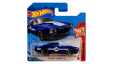 Машинка Базовая Hot Wheels '70 Chevy Camaro RS Then and Now 1:64 GTC69 Dark Blue - Retromagaz, image 1