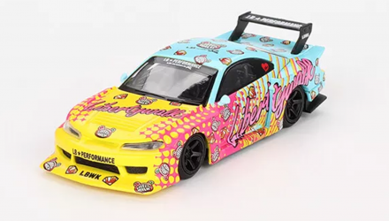 Машинка Premium MINI GT Nissan LB-Super Silhouette S15 SILVIA LBWK KUMA 1:64 MGT00754-СH Yellow - Retromagaz, image 2