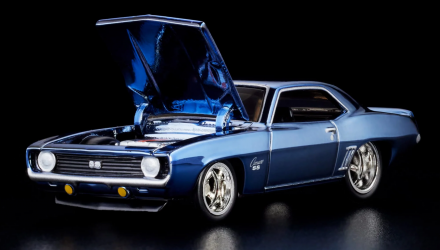 Машинка Premium Hot Wheels '69 Chevrolet Camaro SS Red Line Club RLC 1:64 HNL21 Blue - Retromagaz, image 7