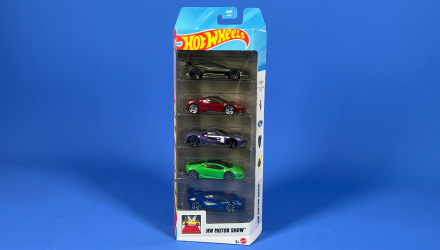 Машинка Базовая 5шт Hot Wheels Aston Martin Vulcan / Ferrari SF90 / Ford GT / Lamborghini Huracán / Lotus Evija Fast & Furious 1:64 JBJ89 Orange - Retromagaz, image 1