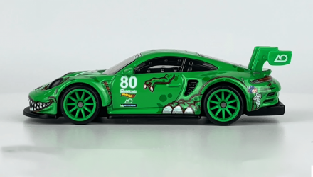 Машинка Premium Hot Wheels "Rexy" Porsche 911 GT3 R (992) Race Day 1:64 HRV72 Green - Retromagaz, image 4